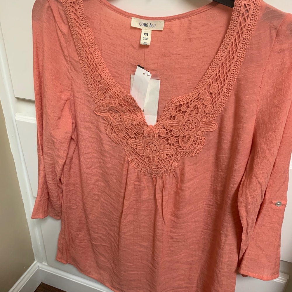 Peach blouse